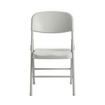 Simple gray folding chair isolated