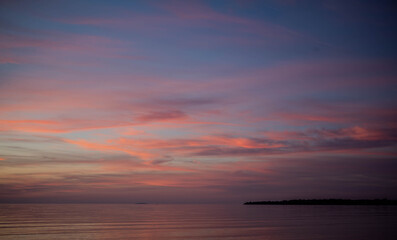 Obraz premium Sunset at the beach by the Sweden Coast