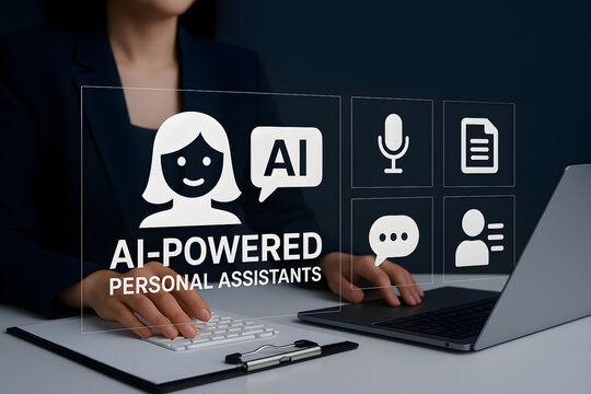 AI-powered personal assistant concept for business productivity and intelligent automation