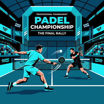 Professional Padel Championship The Final Rally Exciting Sports Tournament Play