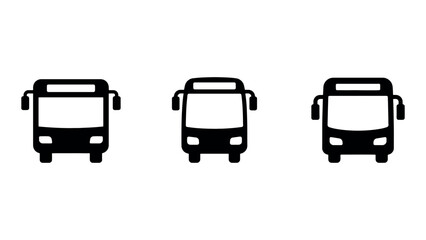 Public transportation bus icon set collection for city transit travel and passenger route. © MstPoliAkther