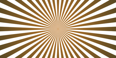 Fototapeta premium Radial Burst of Warmth abstract pattern featuring radiating lines in shades of brown and white, creating a dynamic, retro sunburst effect with a subtle optical illusion.