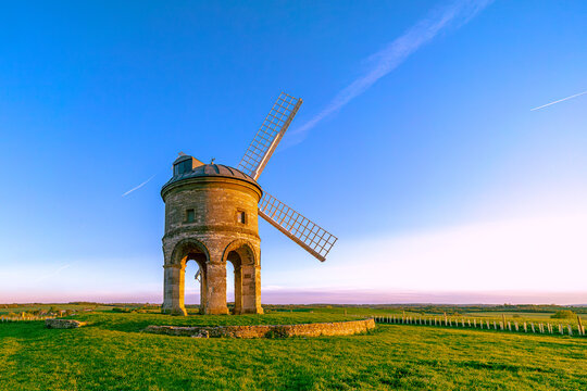 windmill in the field of wheat