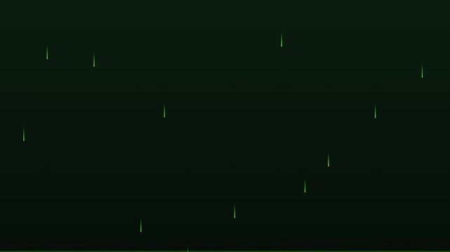 playful cartoon green rain with splash effect animation