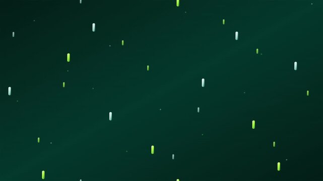Liquid Motion Raindrops With Glossy Green Gradient Effect