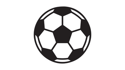 Fototapeta premium Minimalist Soccer Ball Icon Vector Illustration