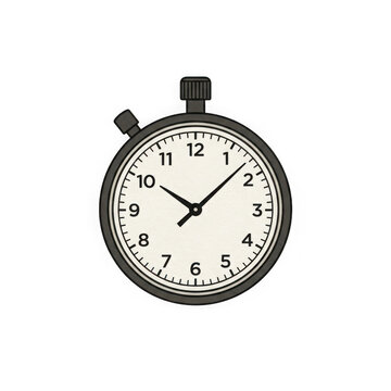 Simple stopwatch timer with running seconds hand