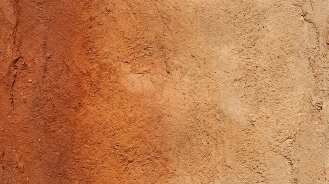 Warm terracotta and earthy clay textured gradient background with natural desert sand and mud tones using grainy noise effect for ceramic and artisanal pottery design projects