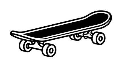 Skateboard Outline Vector Illustration © Janda
