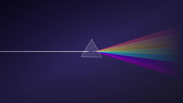 prism light refraction rainbow geometric center visual