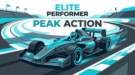 Obraz premium Elite Performer Peak Action Modern Formula One Grand Prix Racing Car Dynamic Motion