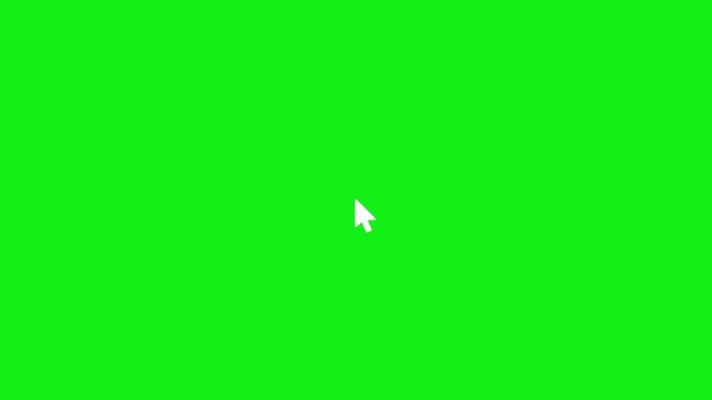 Mouse Cursor Click Animation on Transparent Background, Digital Pointer Arrow Icon Clicking, Mouse Arrow Interface, 4K Channel