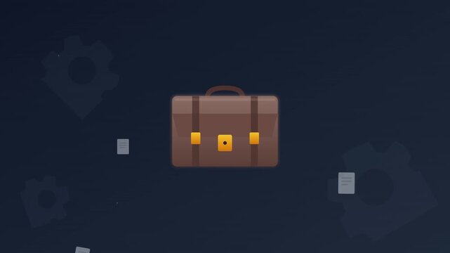 professional briefcase business work portfolio motion graphic