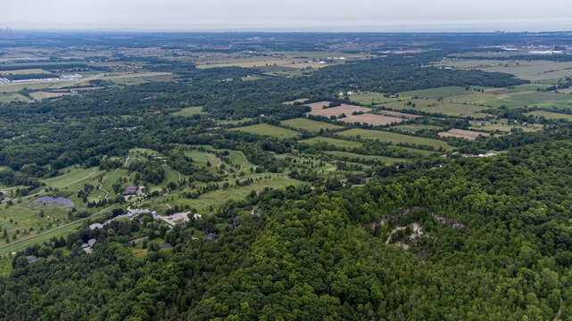 Aerial view of Mount Nemo Conservation Area in Ontario.
