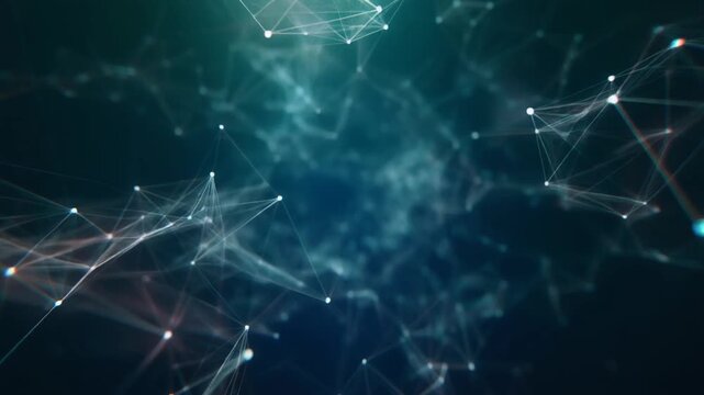 Abstract network connections in space.