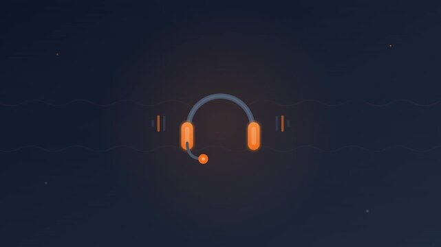 professional customer support headset communication visual