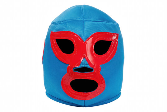Blue and Red Mexican Lucha Libre Wrestling Mask