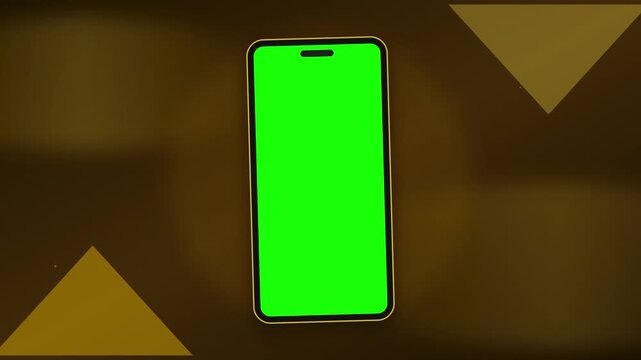 luxury amber rotate phone green screen background video