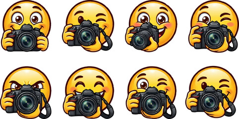 Fototapeta premium Emoji Photographer Expressions