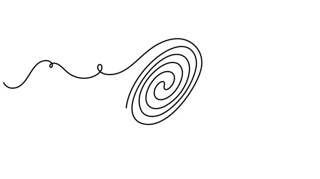 Space black hole and galaxy cosmic orbit icon sign motion graphic continuous one line drawing on white background minimalist single art video intros and technology explanations symbol animation video
