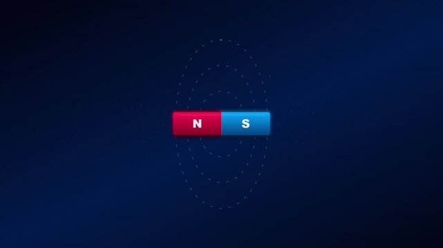 magnetic field lines flowing around central magnet