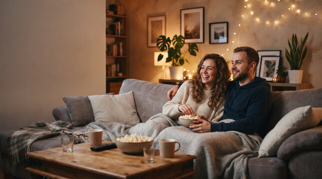 couple watching tv