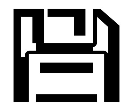 Floppy disk storage icon graphic symbol as PNG asset