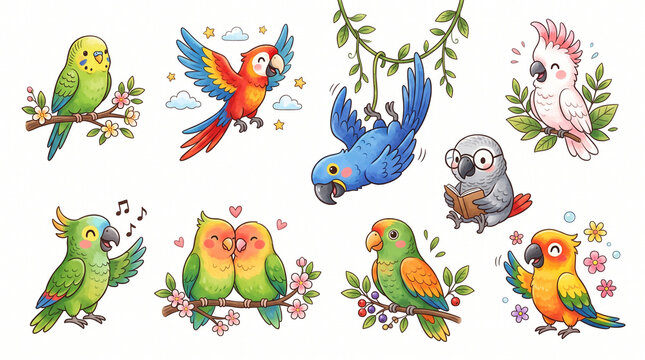 set of parrot