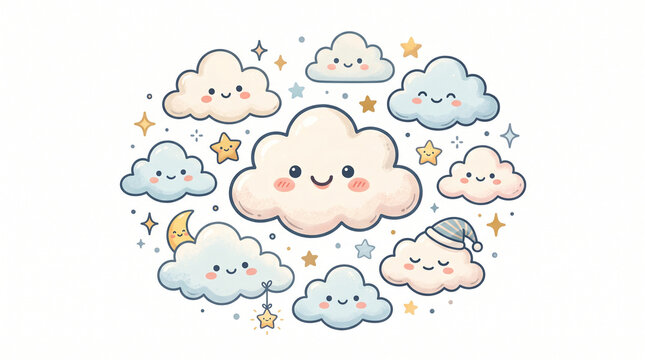 cute vector clouds