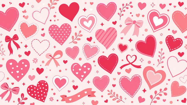 seamless pattern with hearts