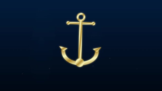 marine nautical anchor icon vibrant motion graphic