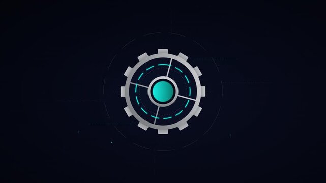 mechanical spinning tech gear motion graphic background