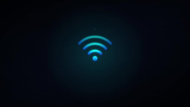radiating wifi signal connection internet icon dark background