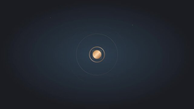 metallic copper and slate geometric mandala animation