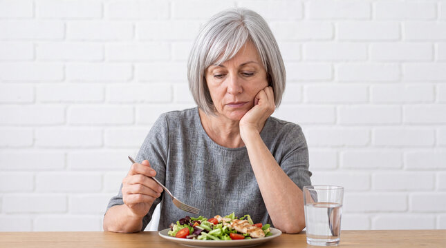 Elderly Woman Loses Appetite From Cyclosporiasis Related Symptoms