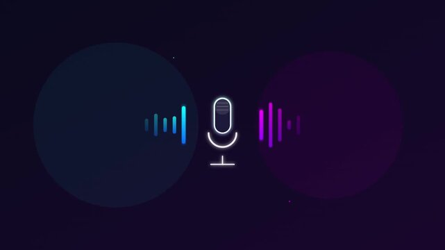 microphone sound waves broadcasting audio vibrations