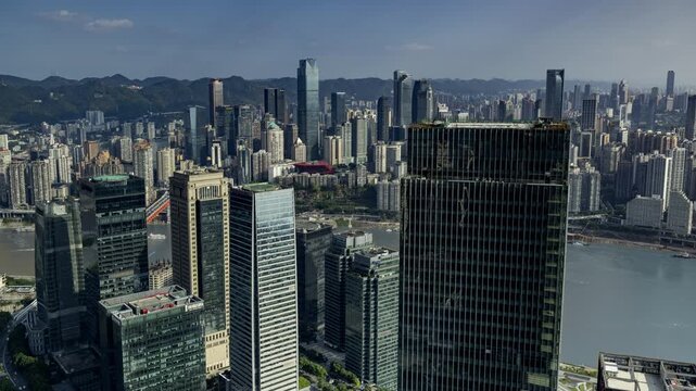 Chongqing cyberpunk city skyline