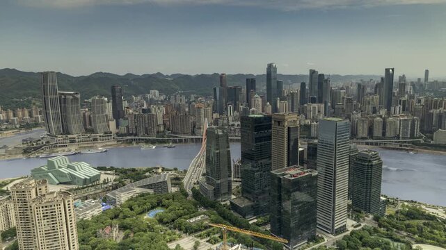 Chongqing cyberpunk city skyline