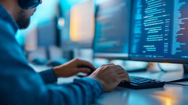 Help Desk Engineer Resolving Operating System Errors Clean, technical support service, IT help desk assistance, customer troubleshooting solution