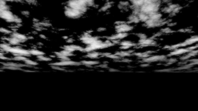 weather clouds isolated black background overlay sky nature cloudscape realistic white scattered contrast transparent alpha cut out texture composite element