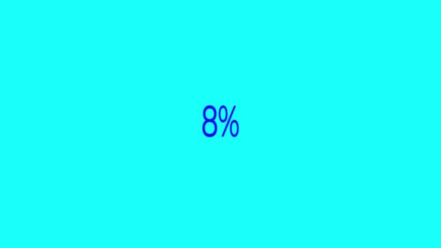 Number counter animation from 0 to 100 numbers on a transparent background, Animated counting Numbers from zero to hundred with alpha channel, Counting number animation