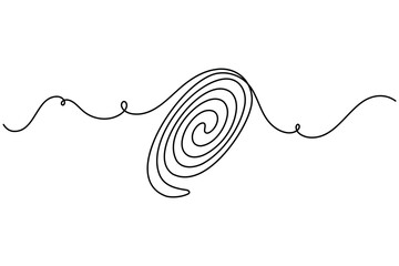 Obraz premium Space black hole and galaxy cosmic orbit sign continuous one line drawing on white background minimalist single art astronomy educations and technology explanations symbol outline vector illustration