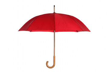 Classic Red Umbrella with Wooden Handle © Khalilur