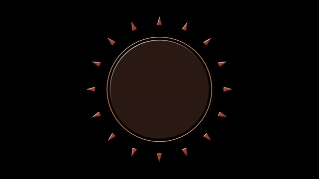 4K Elegant autumn leaf wreath emblem animation looping on a dark background. Terracotta and burnt orange foliage circular border frame for Thanksgiving, Halloween, and fall season concepts. 