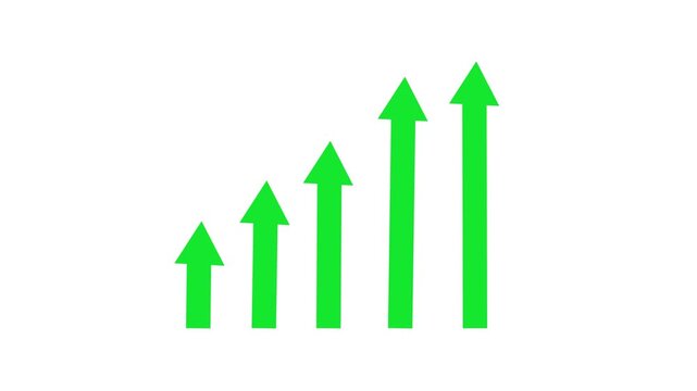 Corporate Analytics Graph Animation with Rising Business Indicators