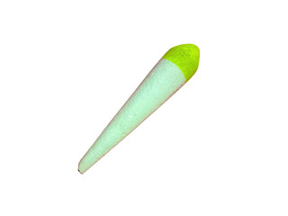 A single fishing float with a bright neon green tip isolated on transparent background © Ahasan