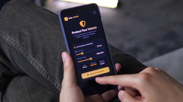 Close-up of a user tapping Apply for Insurance before receiving a rejection notification. Represents the complete mobile journey of digital claims and insurance processing.