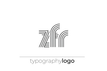 Fototapeta premium ZFR modern geometric typography logo