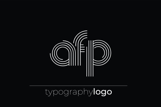 AFP modern geometric typography logo
