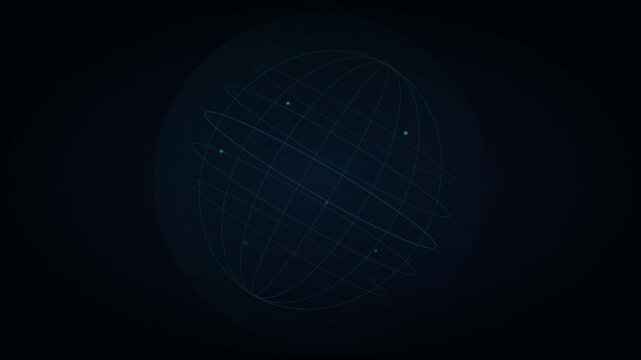 rotating global earth world connection network loop